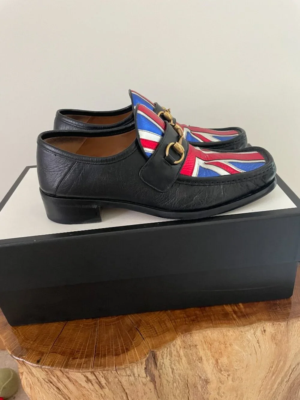 Men's size 7 Gucci Union Jack Horse Bit Loafers